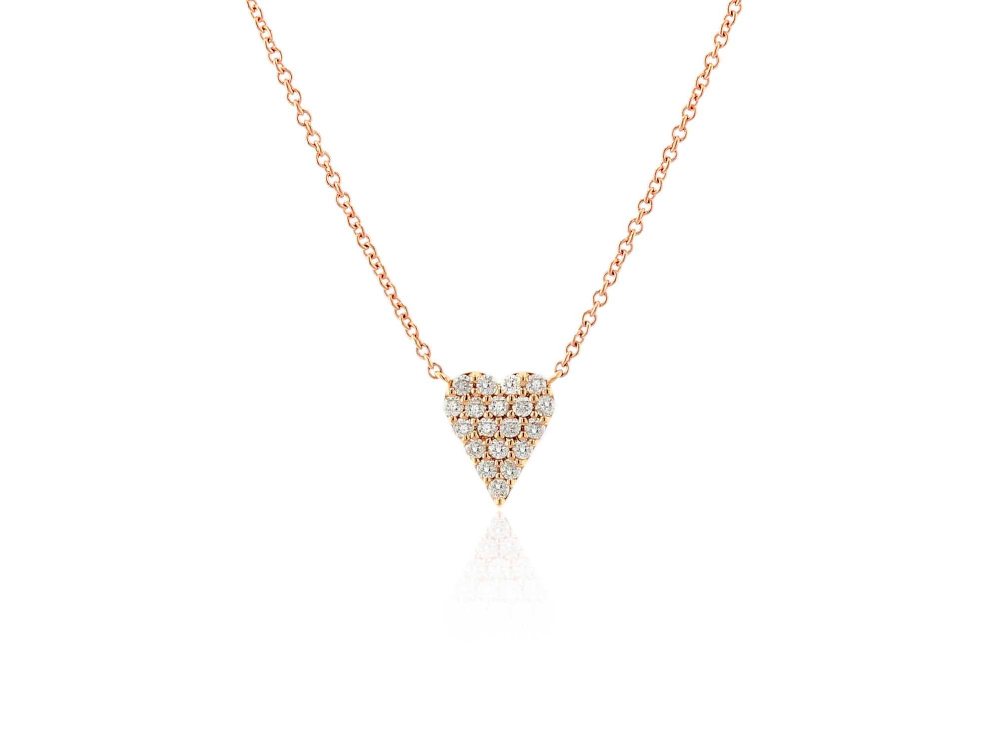 Mini Diamond Pave Heart Necklace - Rachel Reid