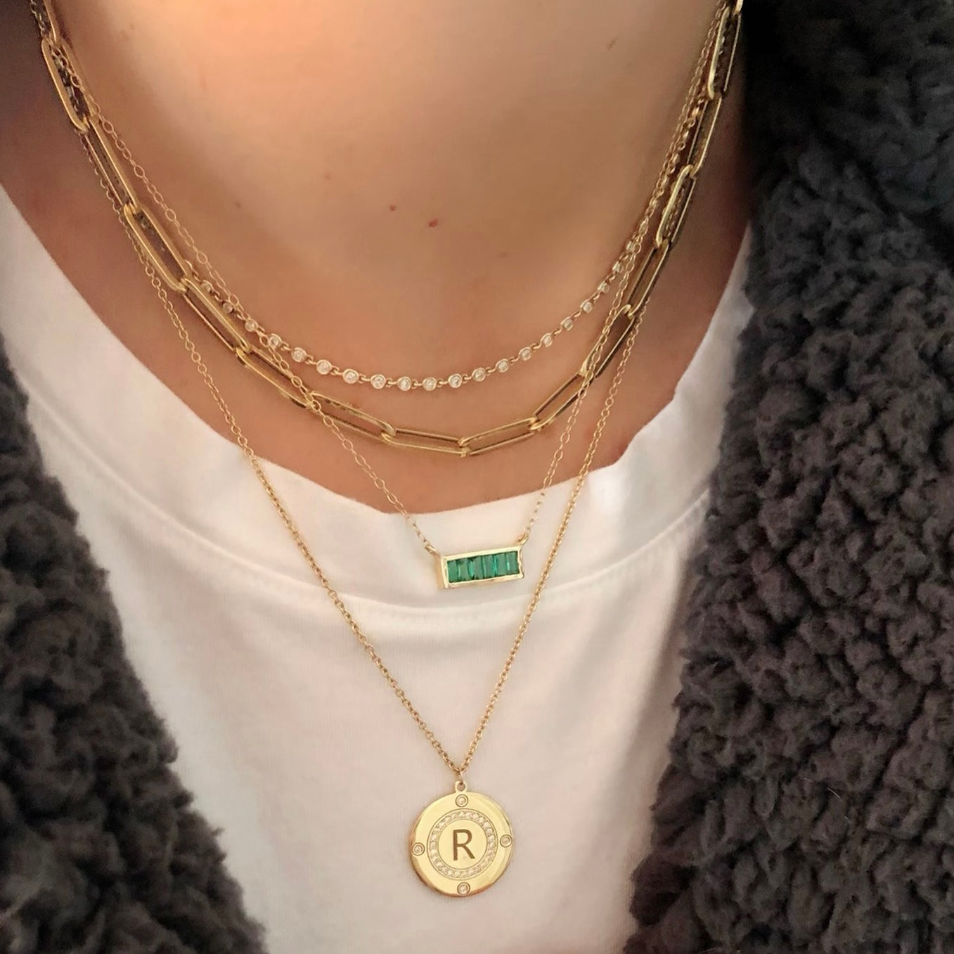 Mini Diamond Bezel Necklace - Rachel Reid