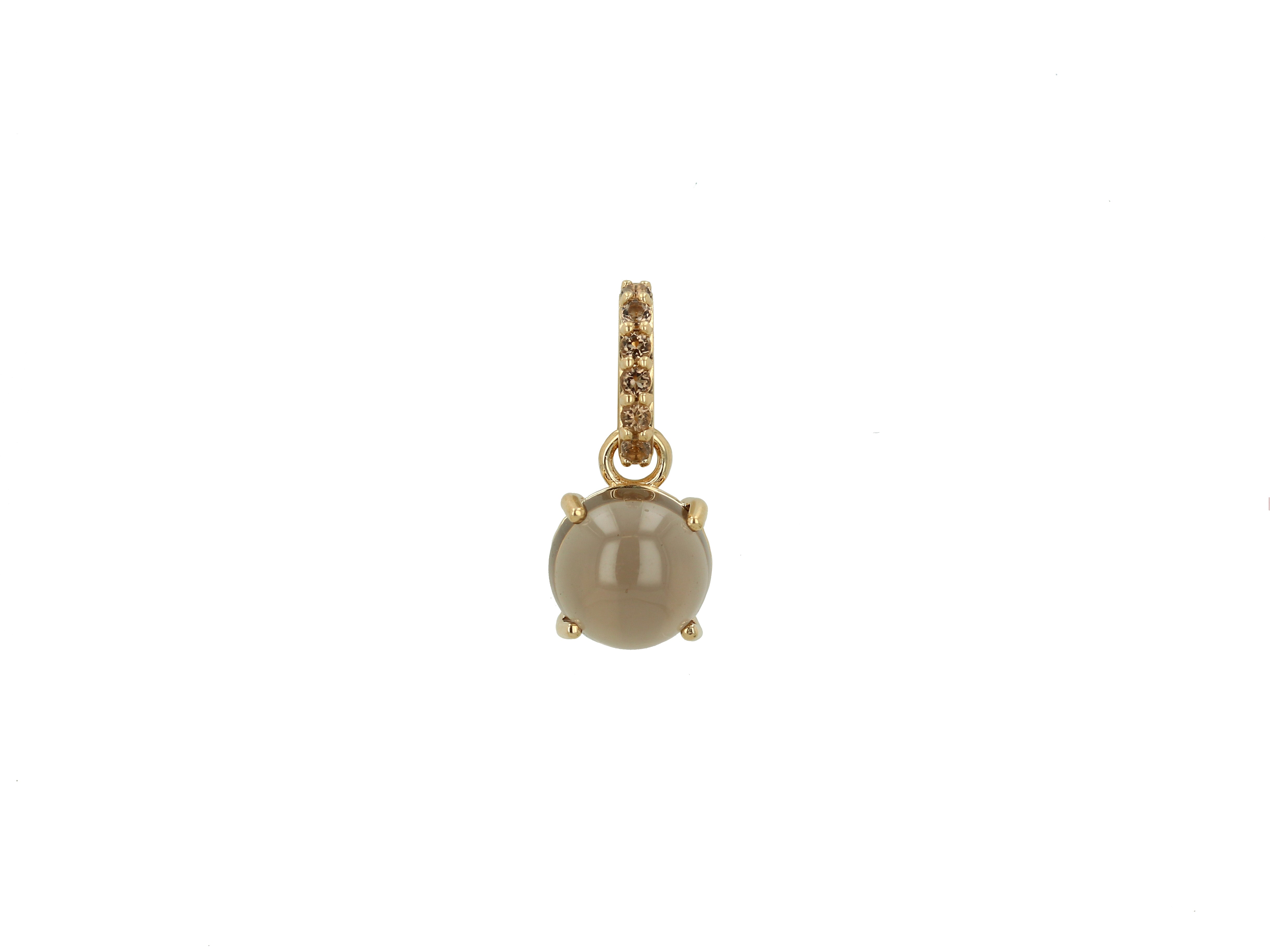 Gemstone Round Charm