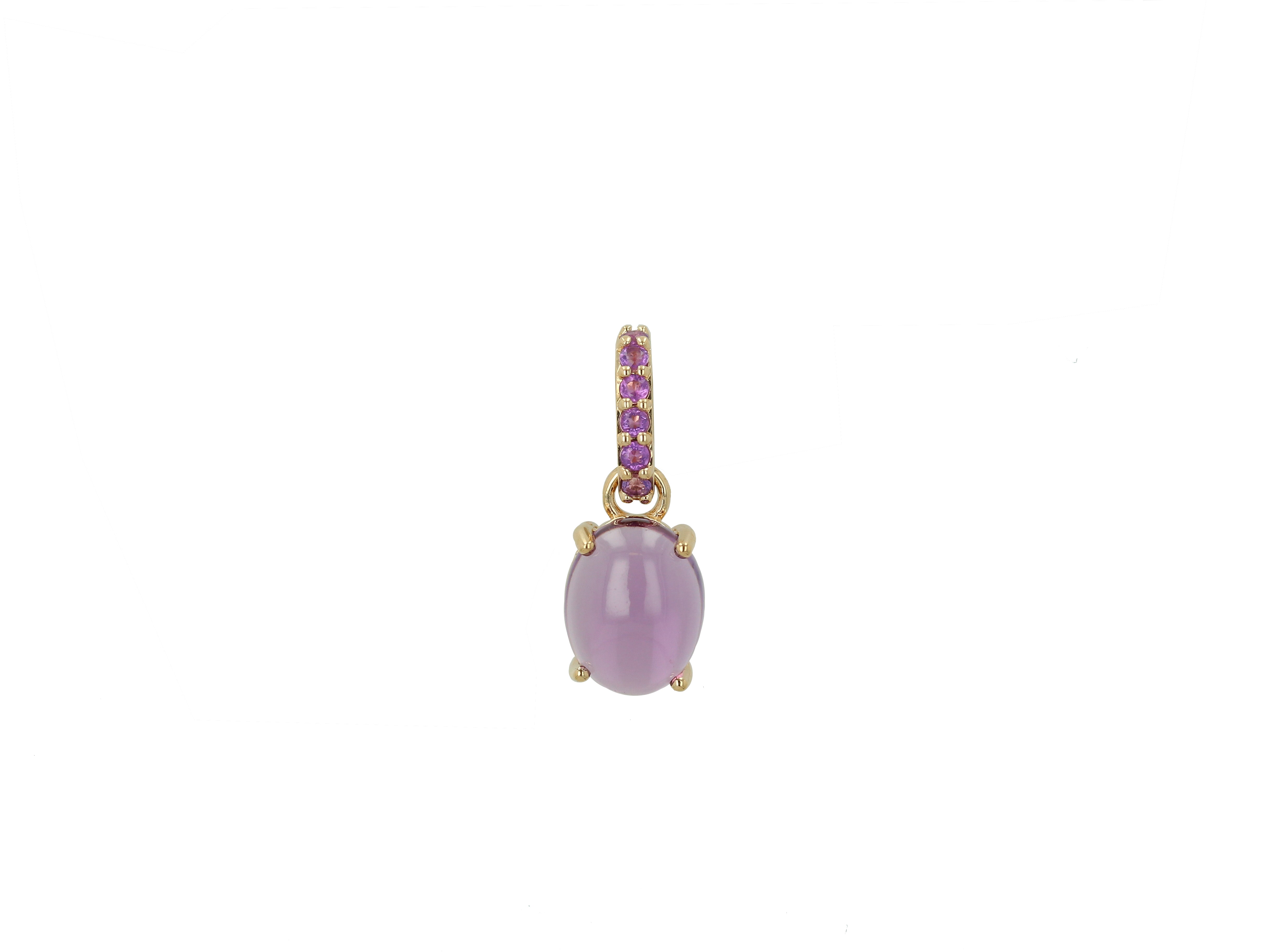 Gemstone Oval Charm