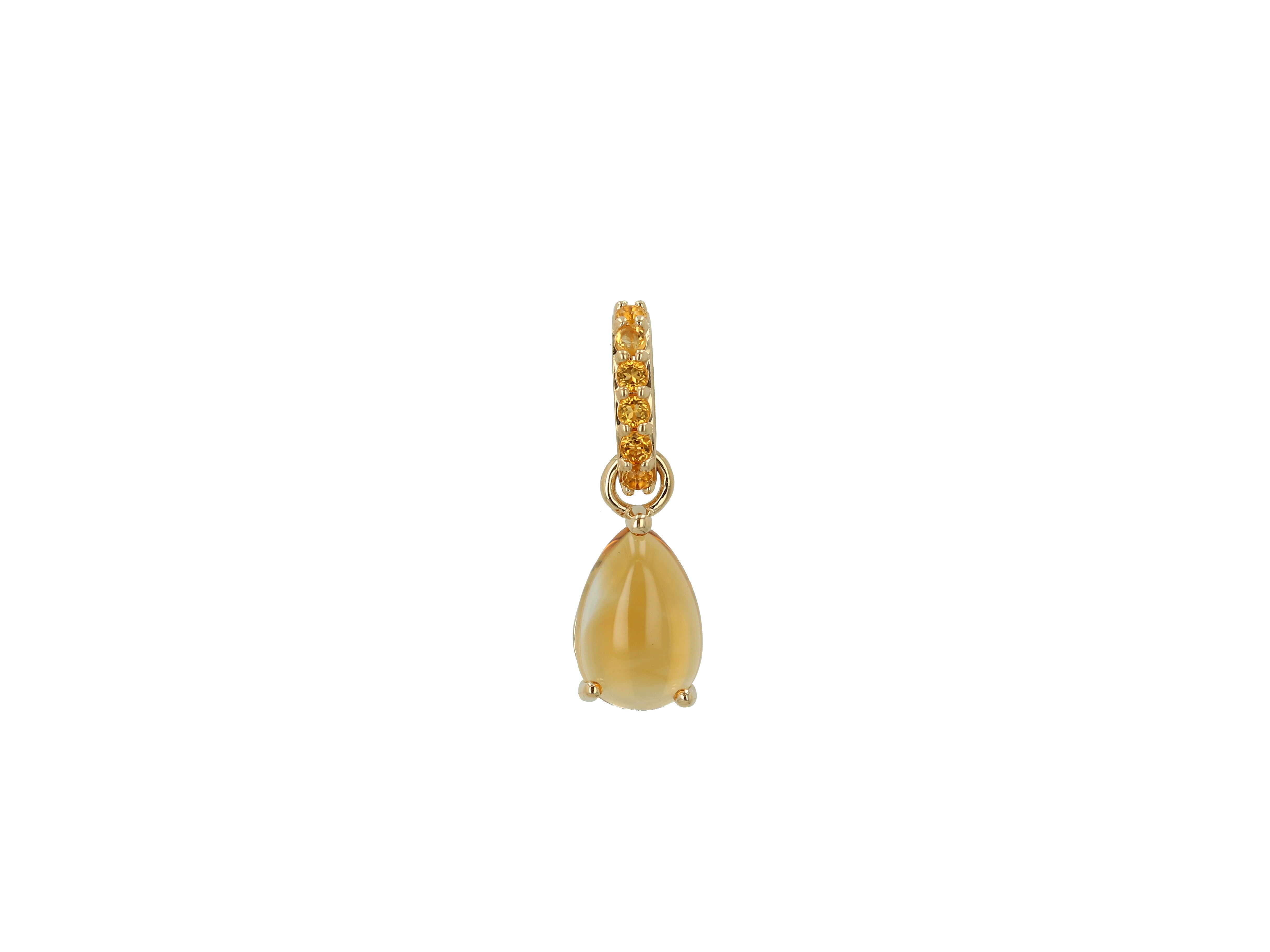 Gemstone Pearshape Charm