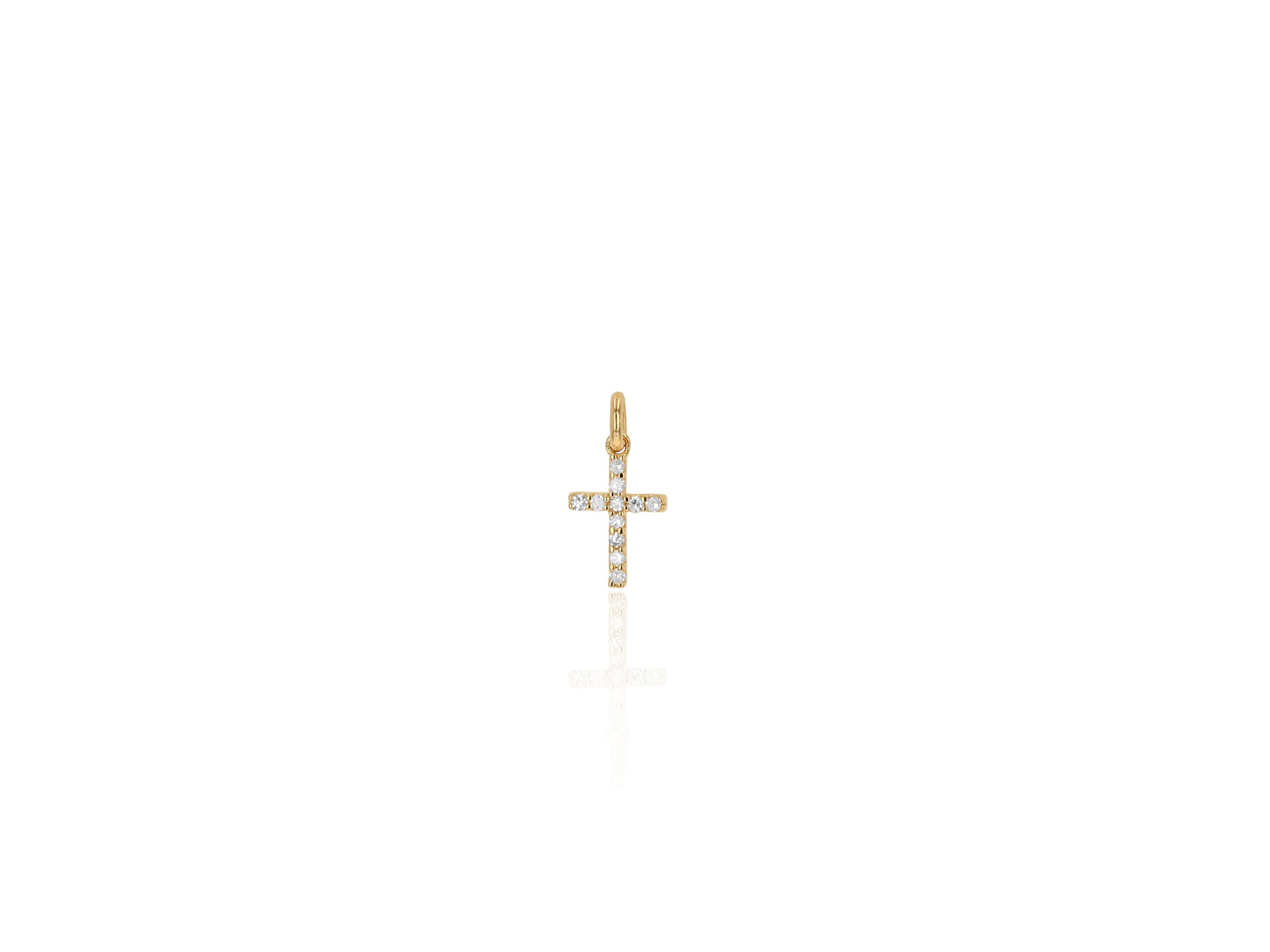 Mini Diamond Cross Charm