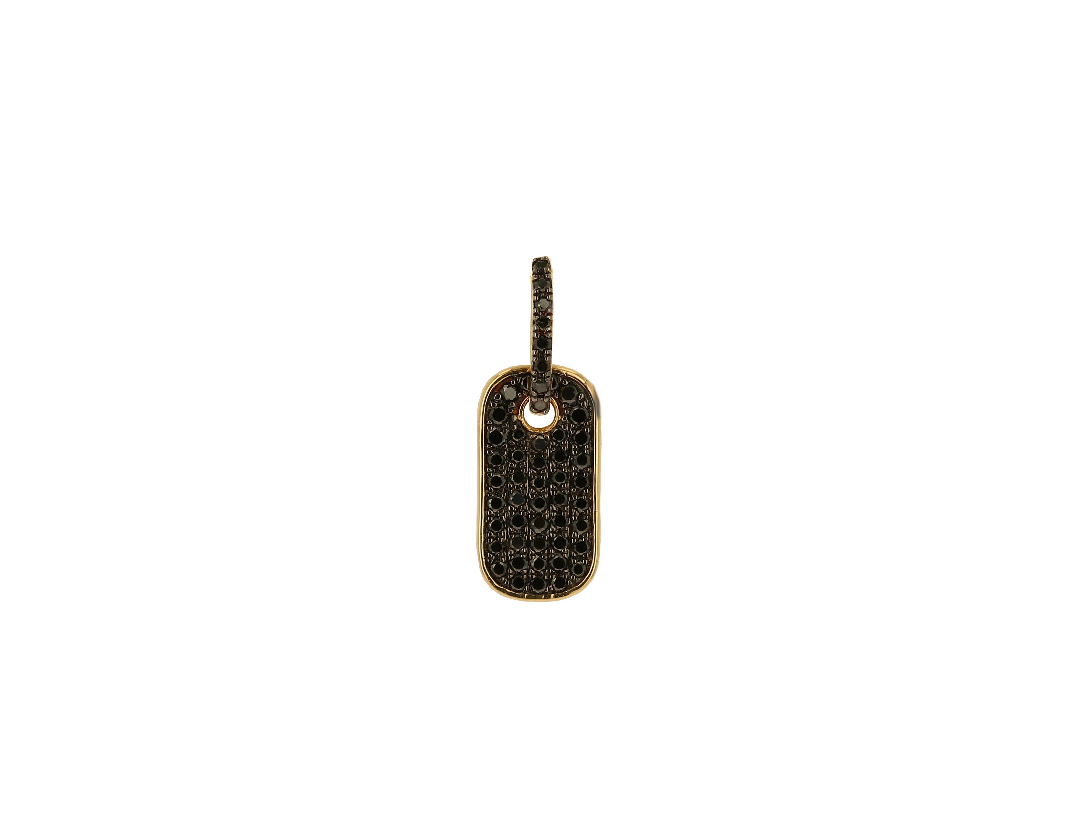 Mini Diamond Dog Tag Charm