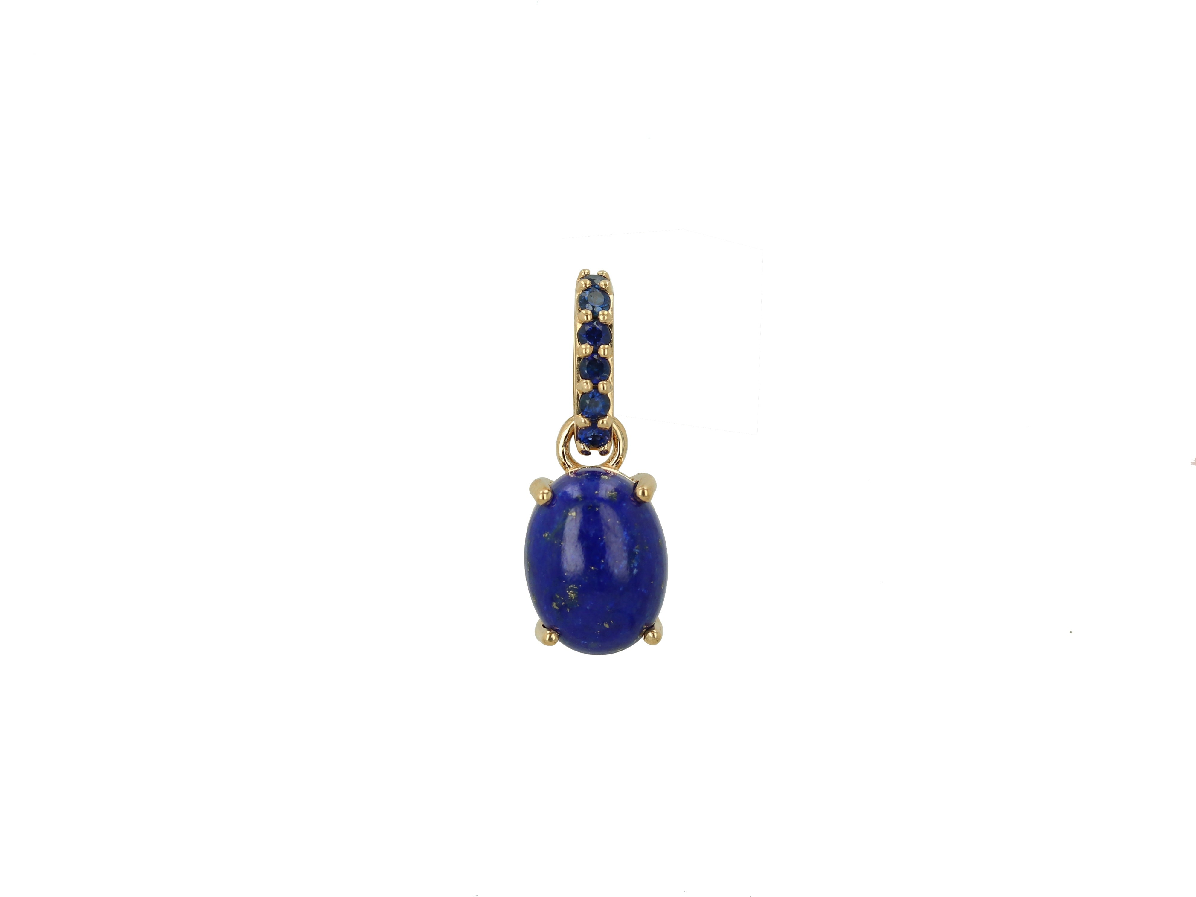 Gemstone Oval Charm