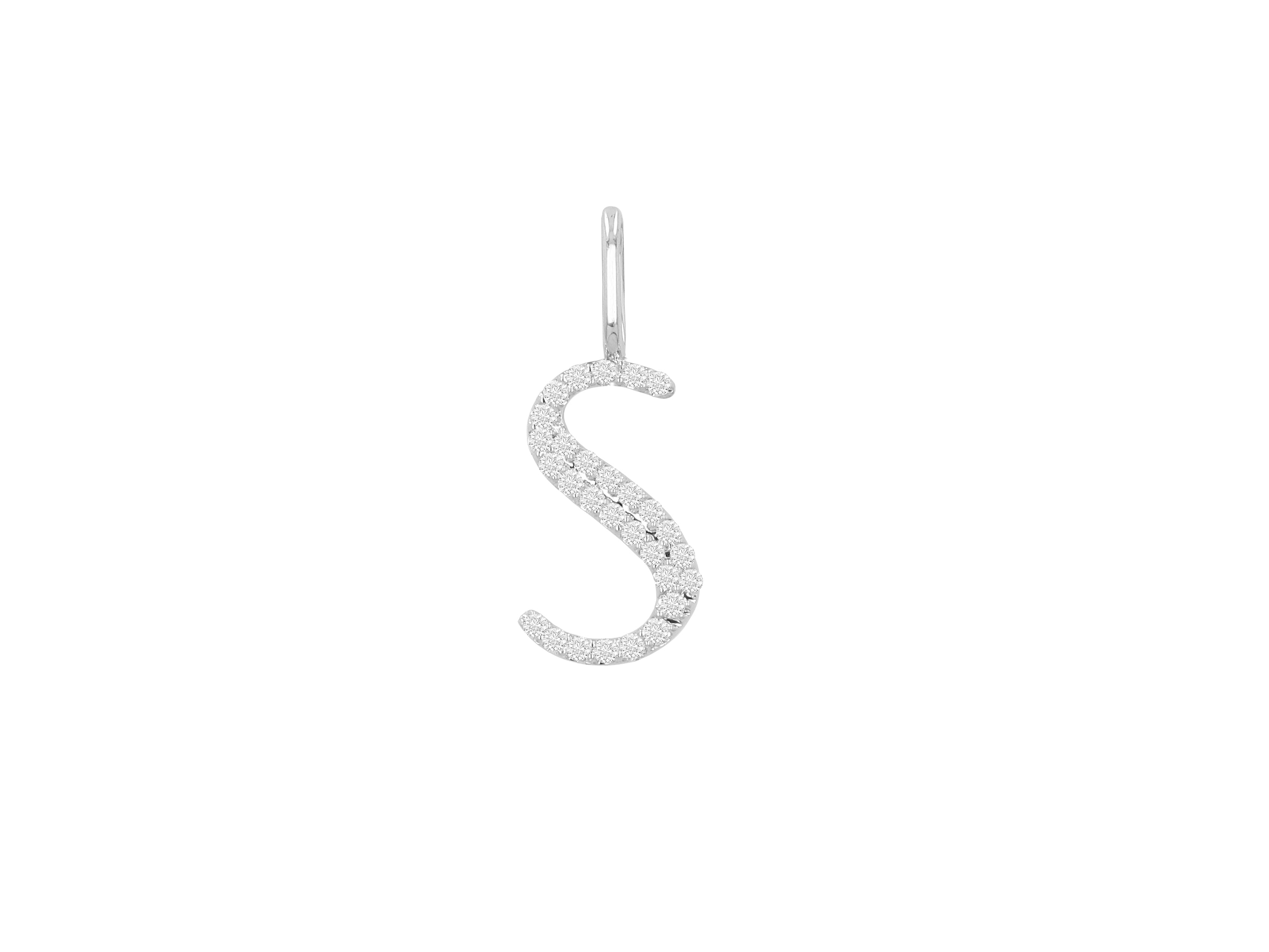 Medium Diamond Letter Charm