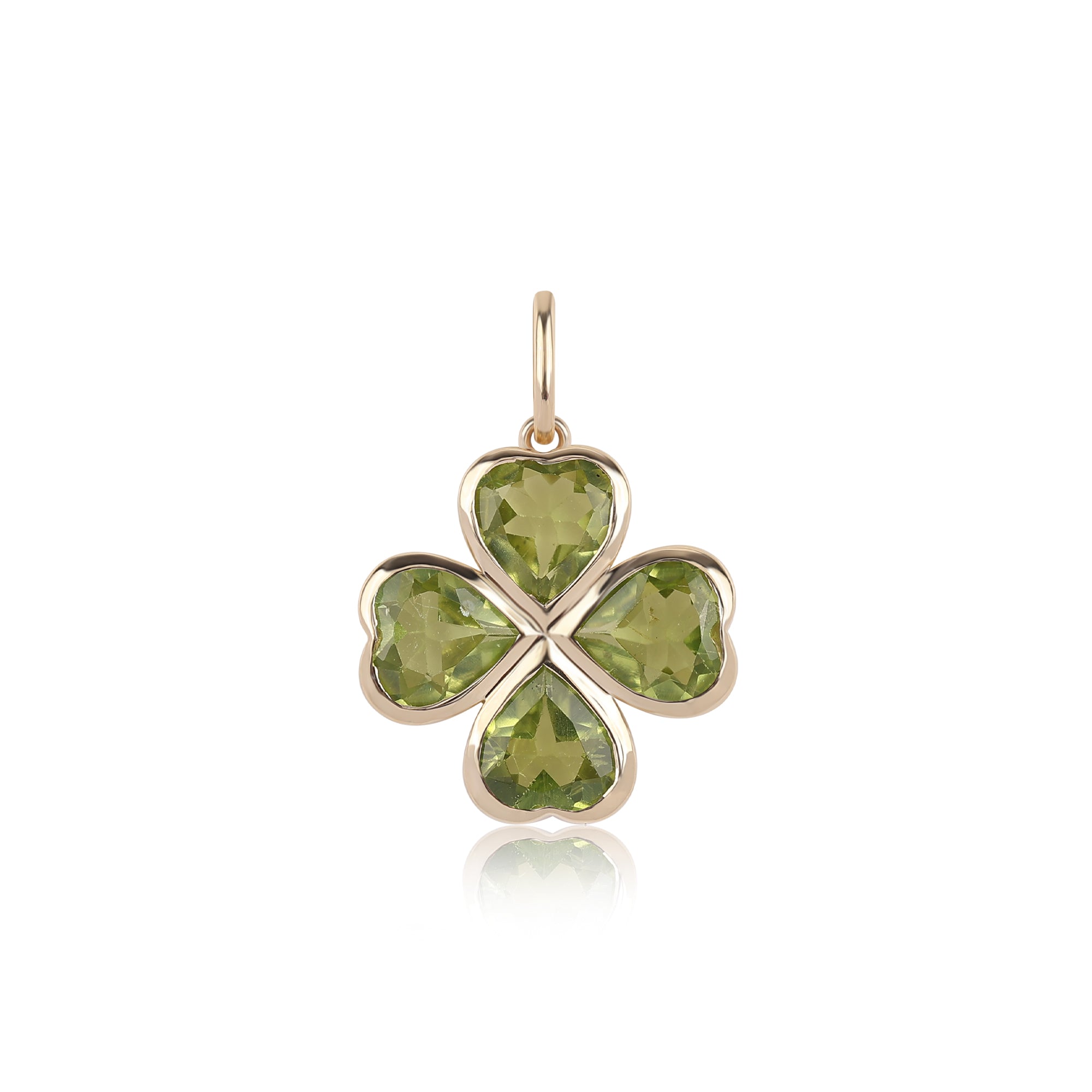 Gemstone Clover Charm