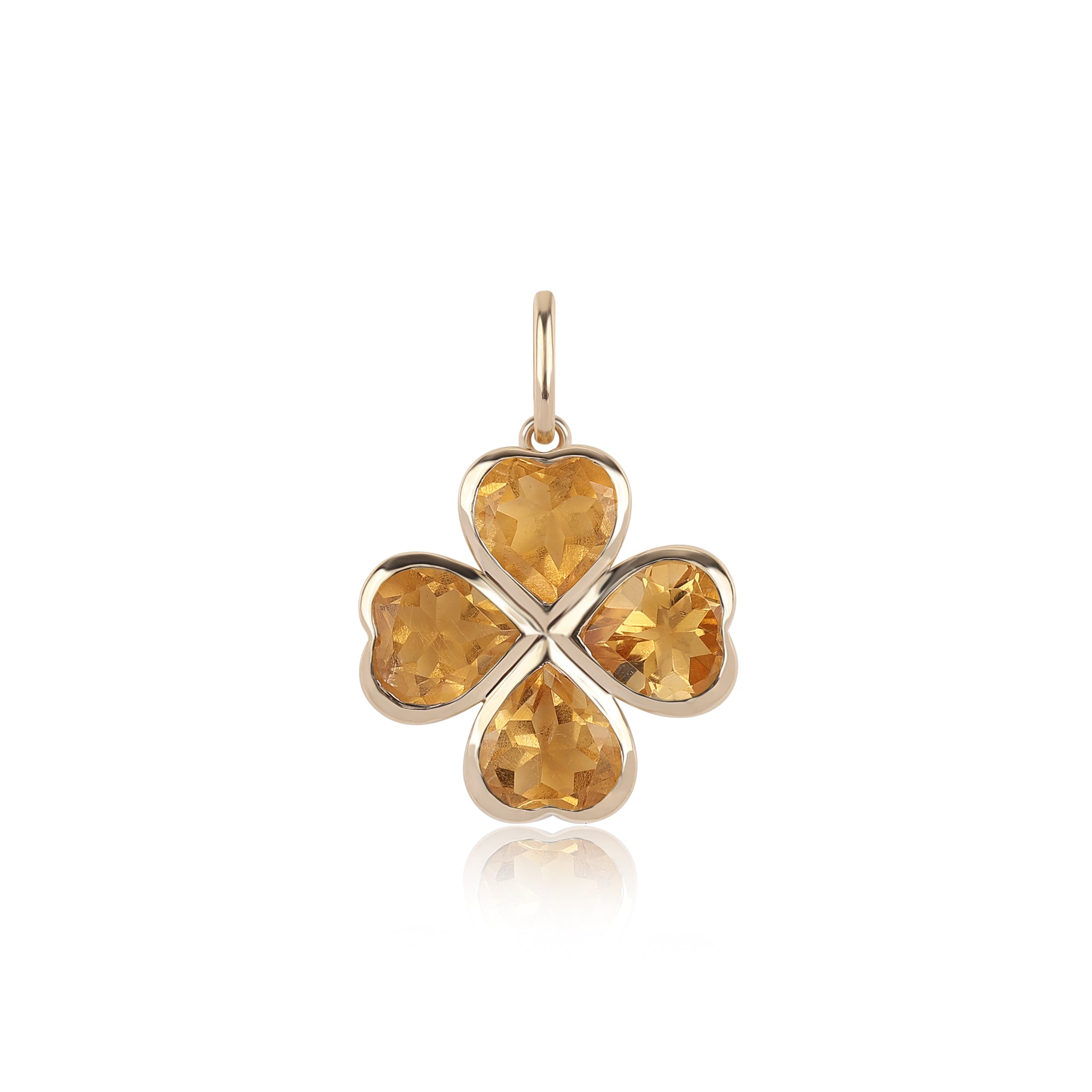 Gemstone Clover Charm