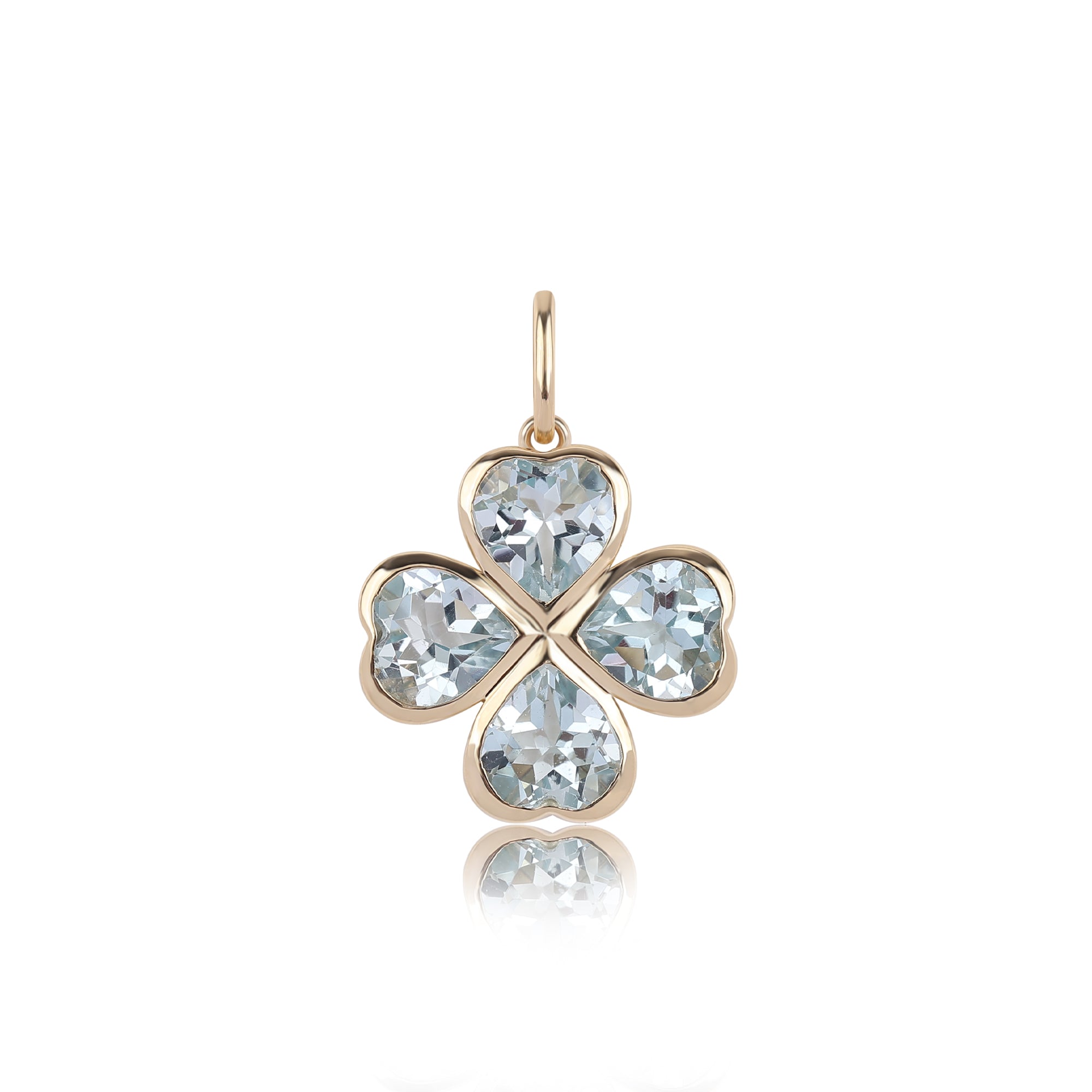 Gemstone Clover Charm