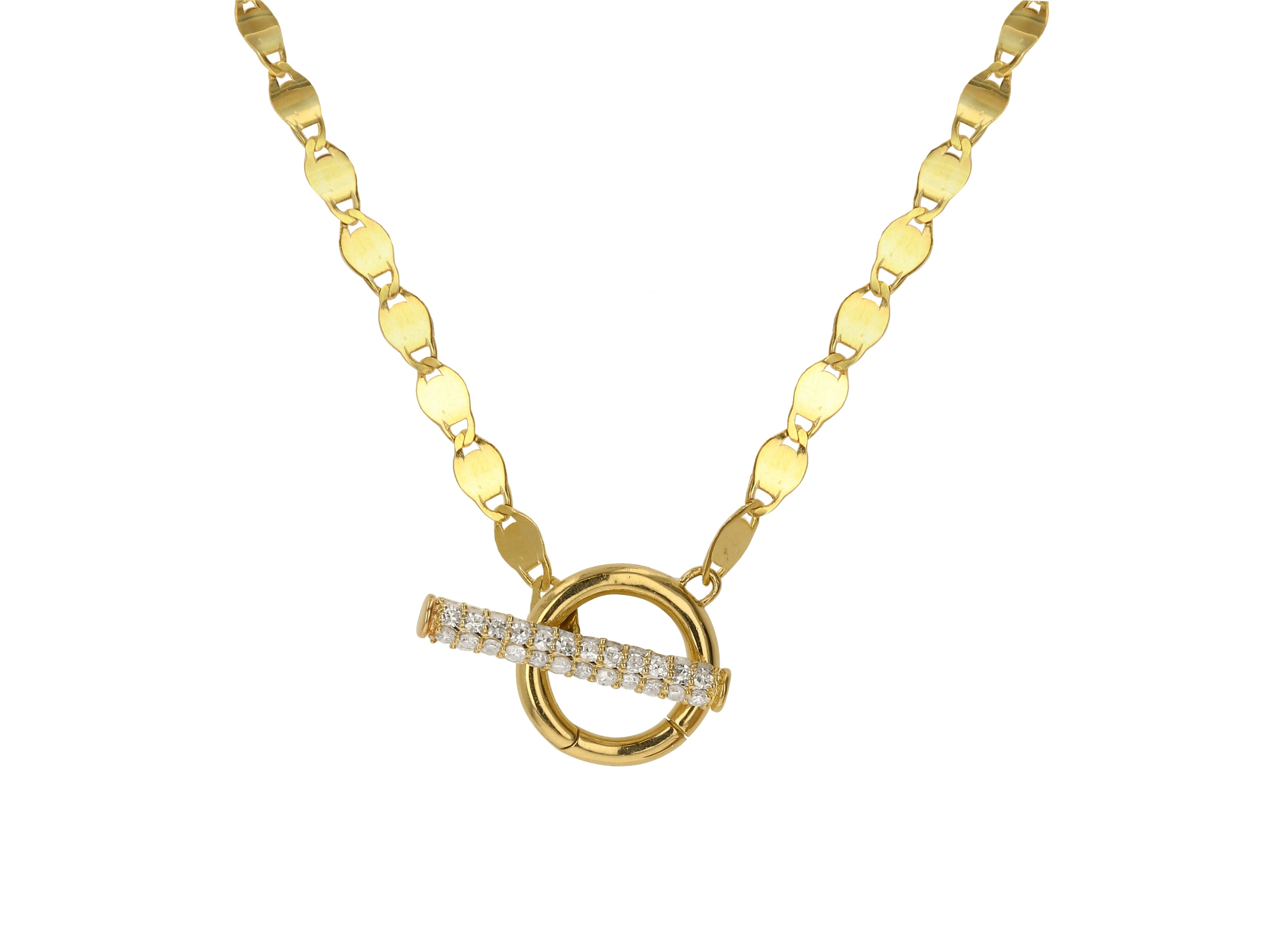 Diamond Loop and Toggle Necklace