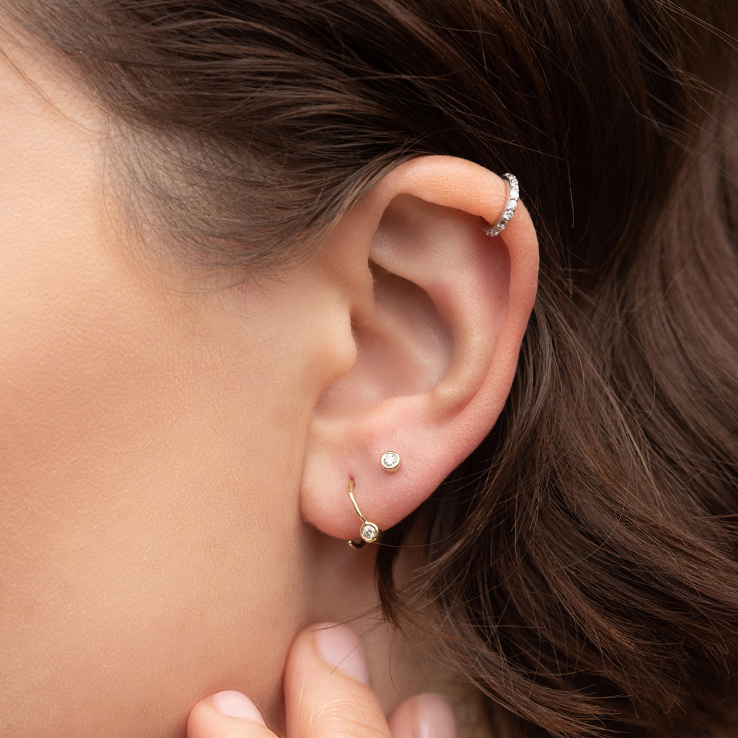 Single Mini Diamond Stud Earring - Rachel Reid