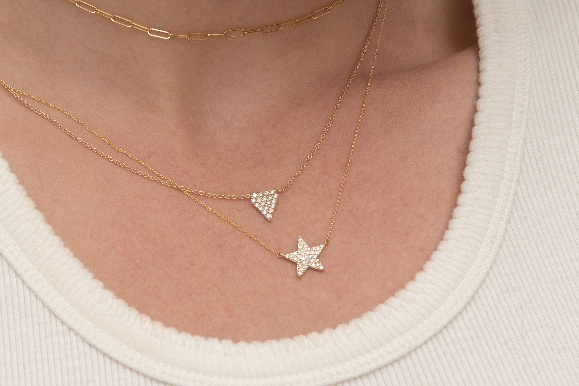 Mini Diamond Pave Heart Necklace - Rachel Reid