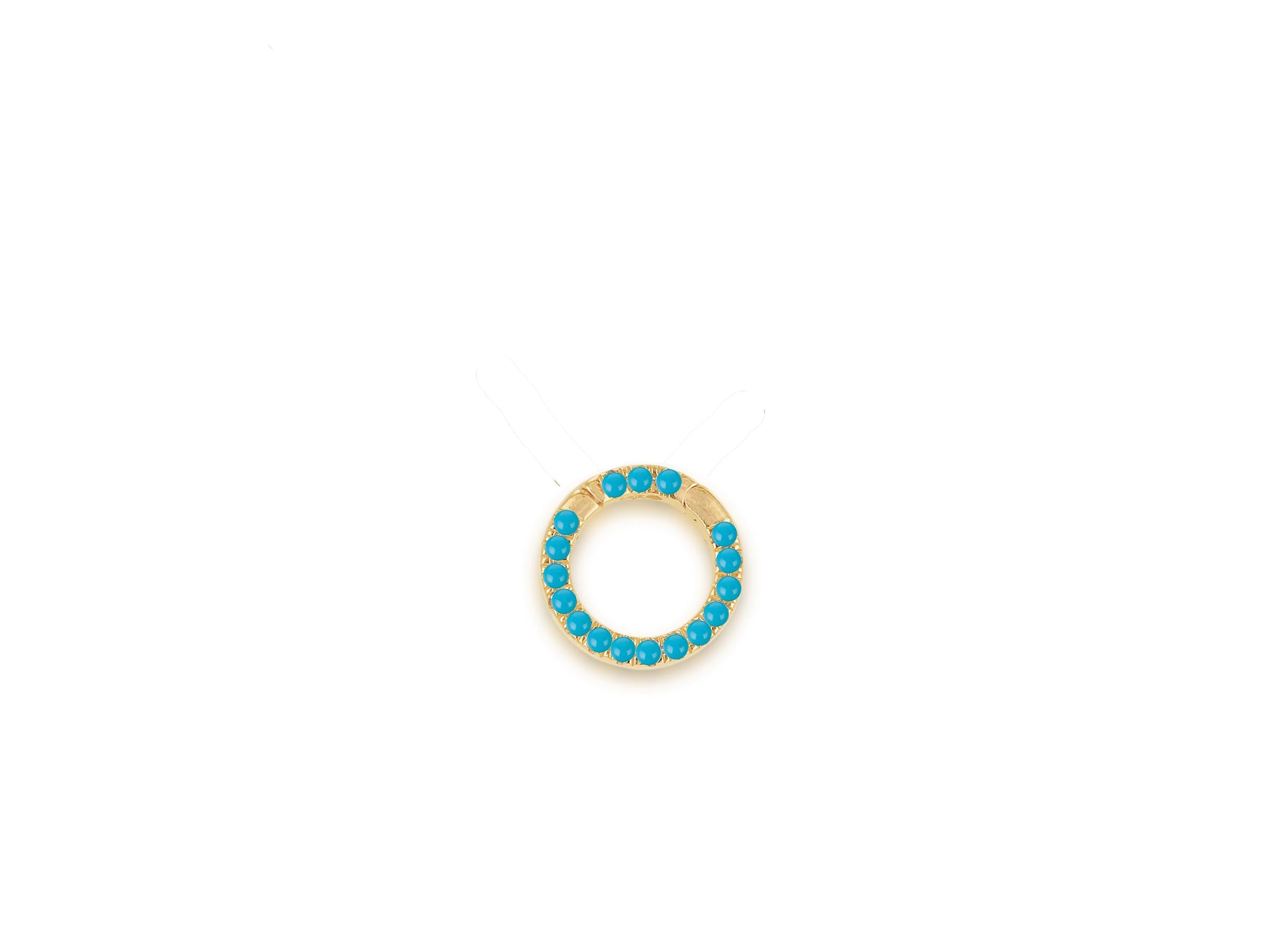 Round Turquoise Charm Clip