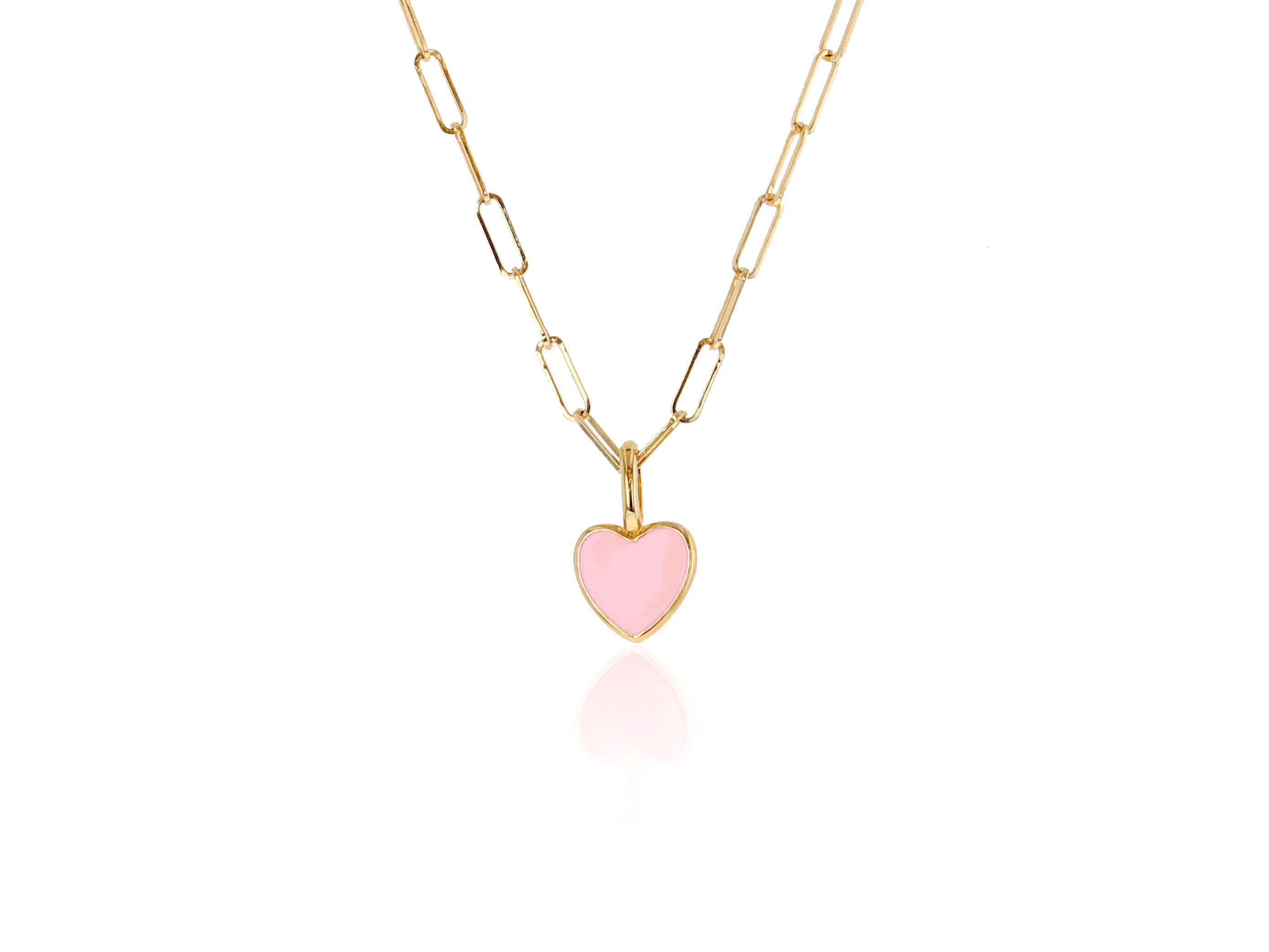 Mini Pink Enamel Heart Charm – Rachel Reid