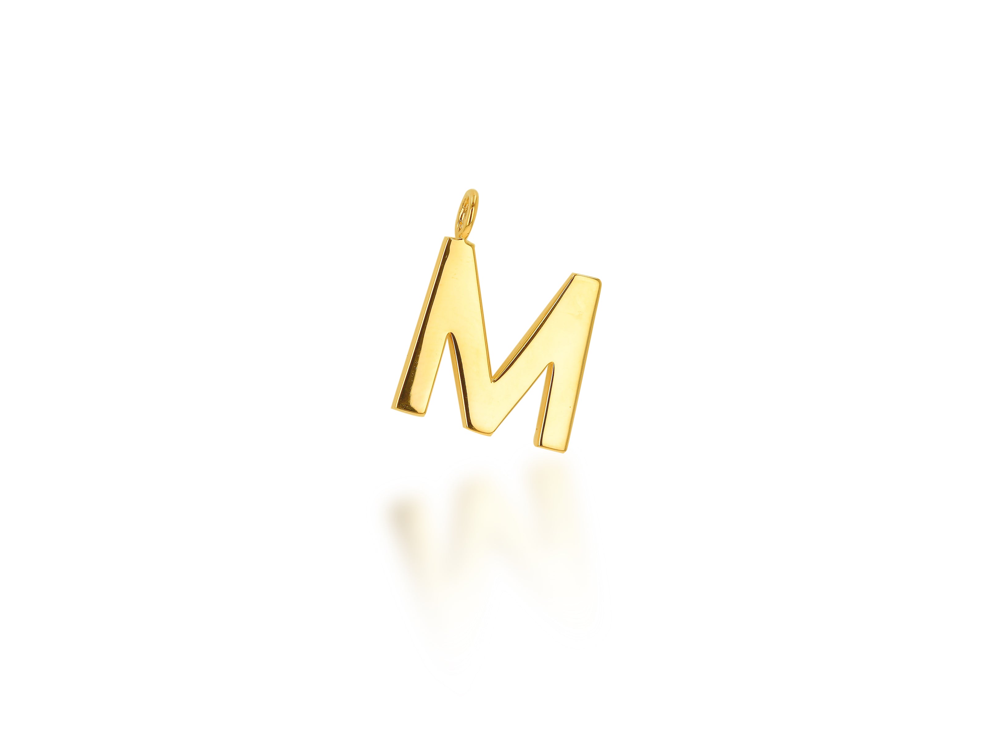 Oversized Block Letter Charm Without Chain