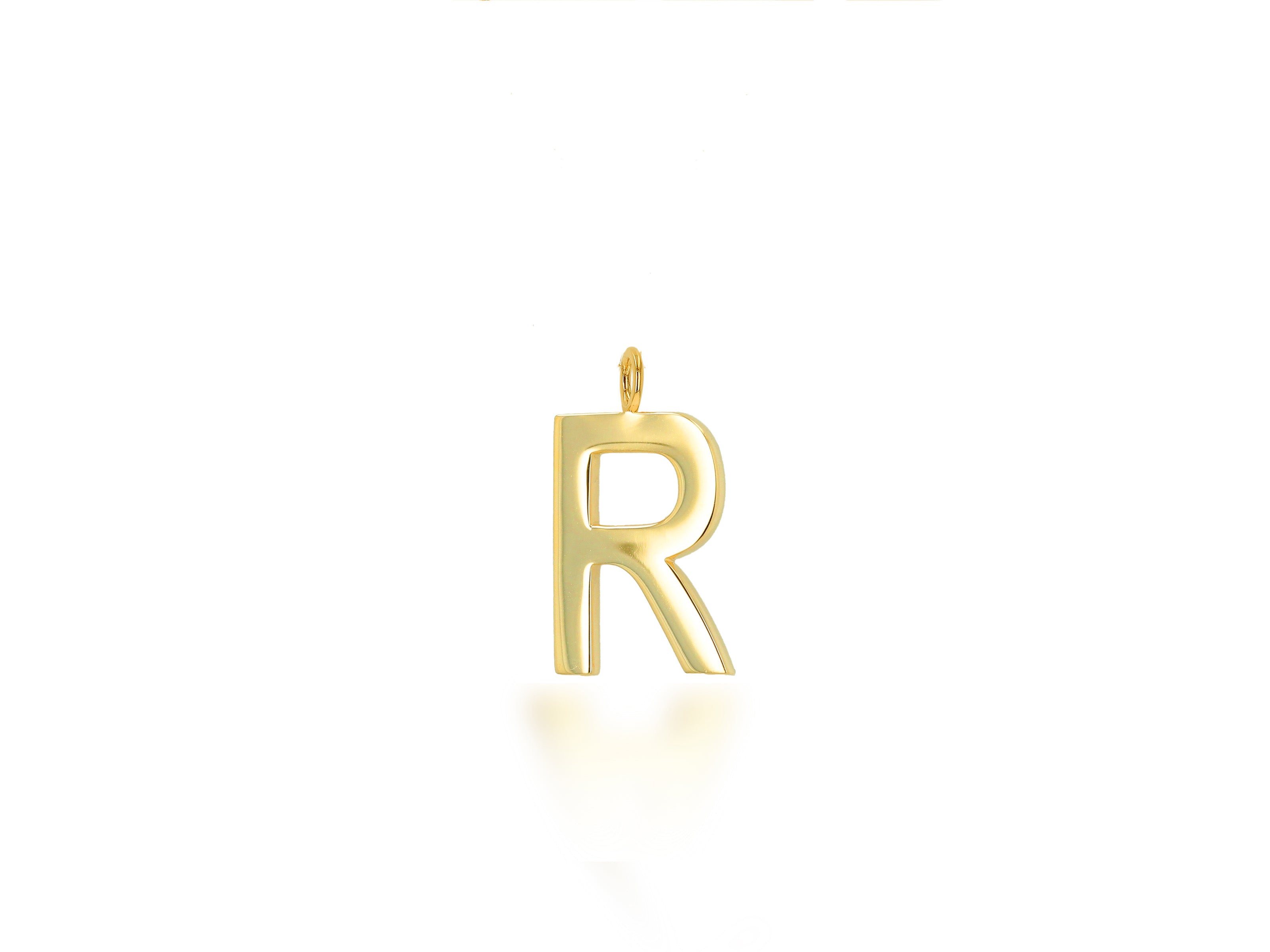Oversized Block Letter Charm Without Chain