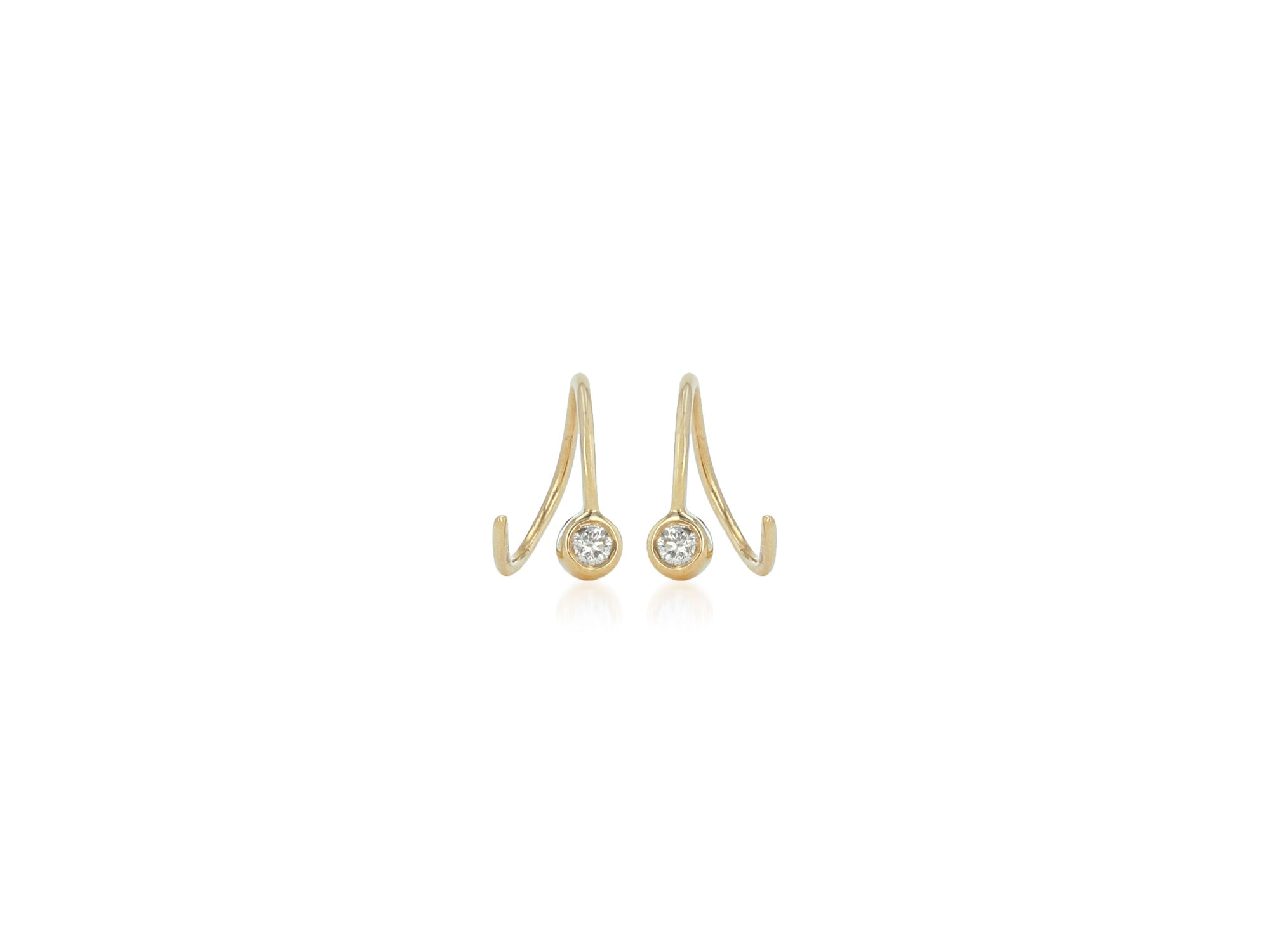 Screw Twist Diamond Earrings - Rachel Reid