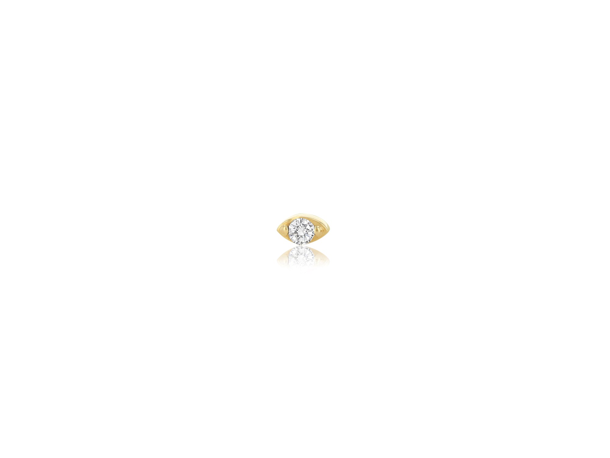 Single Mini Diamond Evil Eye Stud Earring - Rachel Reid