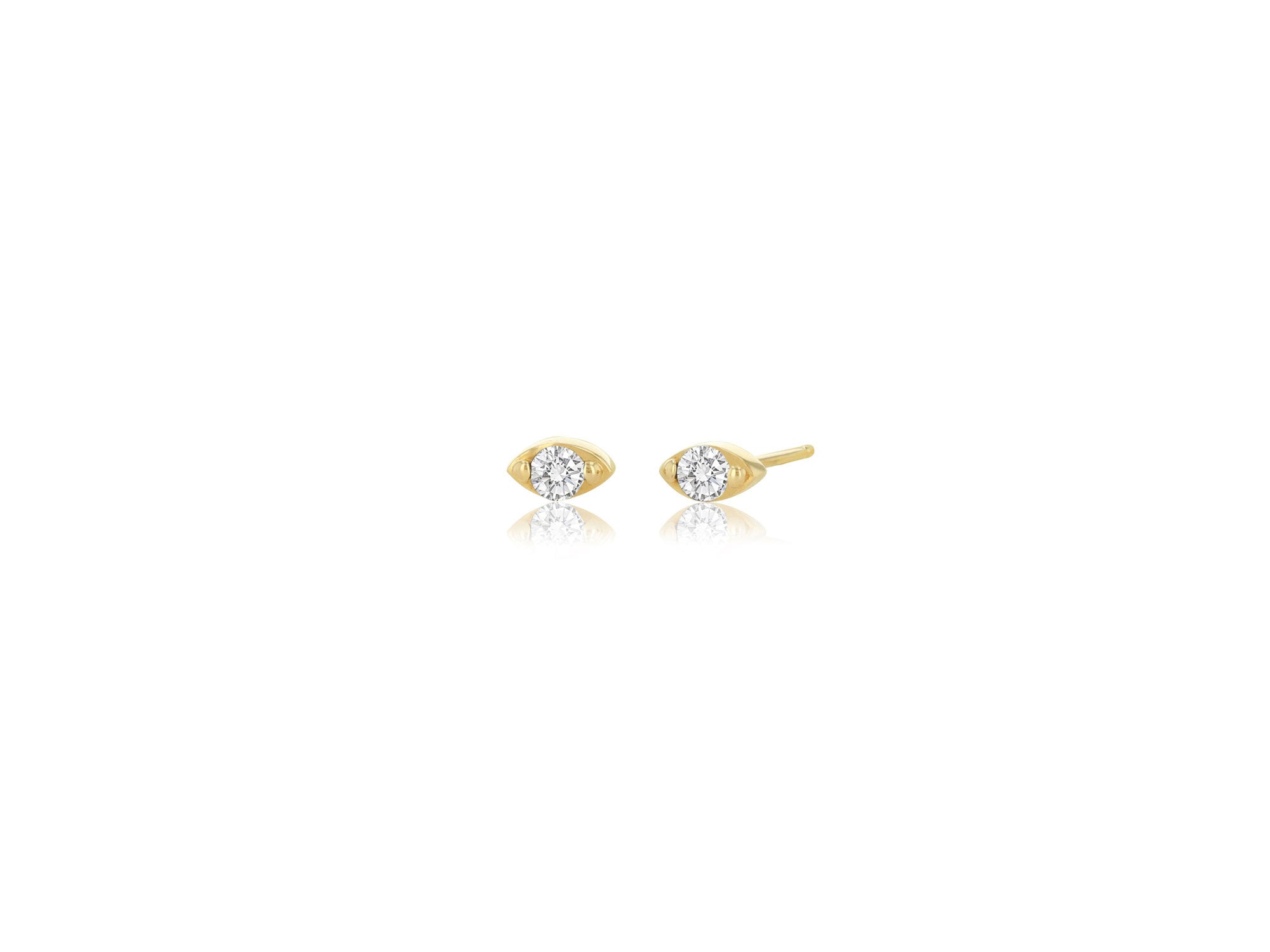 Mini Diamond Evil Eye Stud Earrings - Rachel Reid