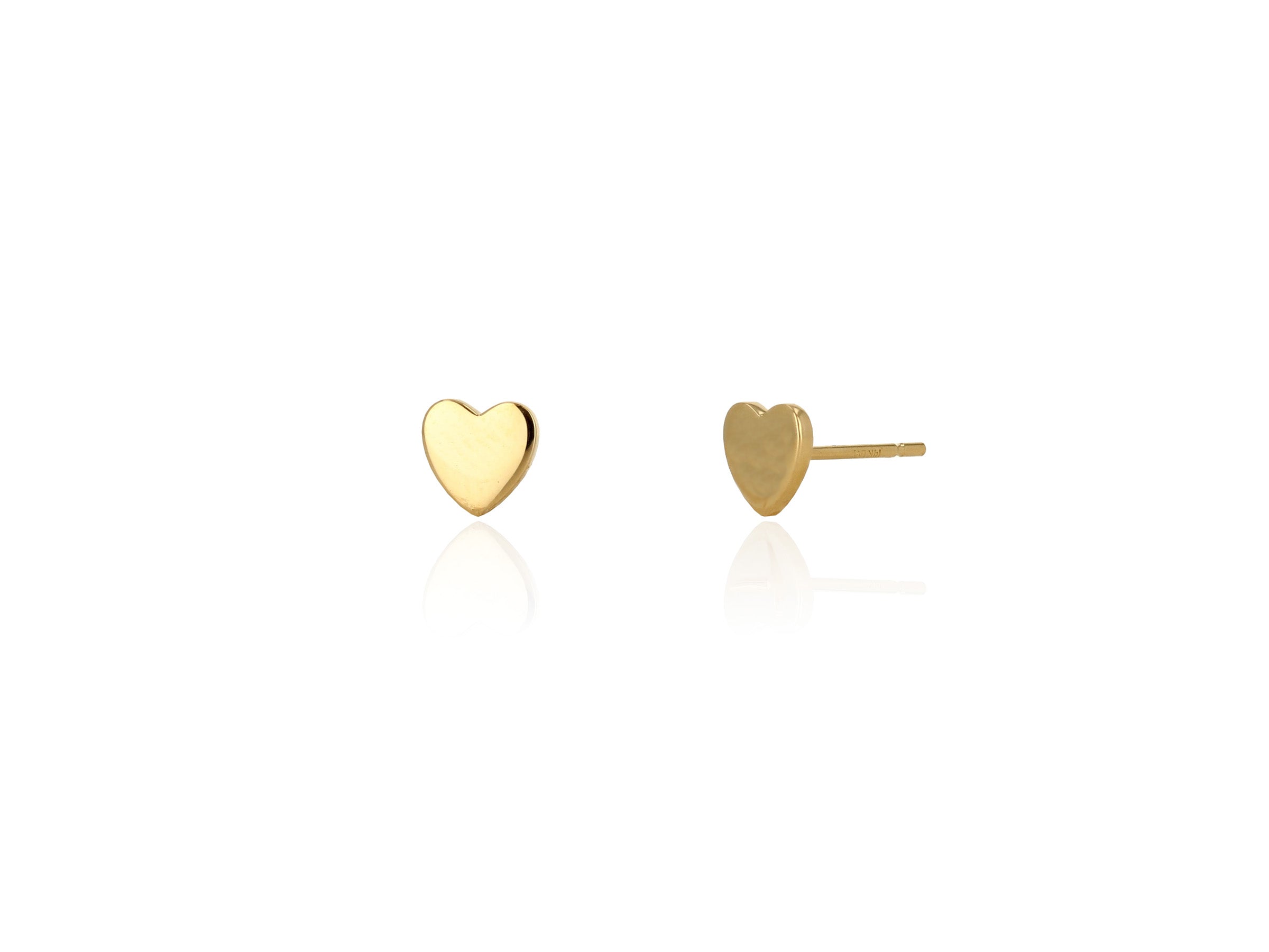 Mini Gold Heart Stud Earrings