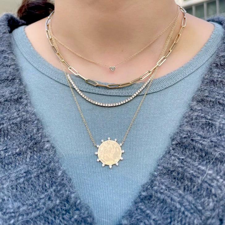 Diamond Sun Necklace - Rachel Reid