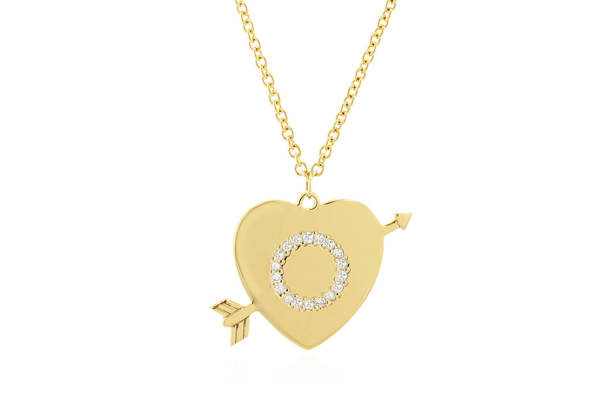 Personalized Heart and Arrow Necklace - Rachel Reid