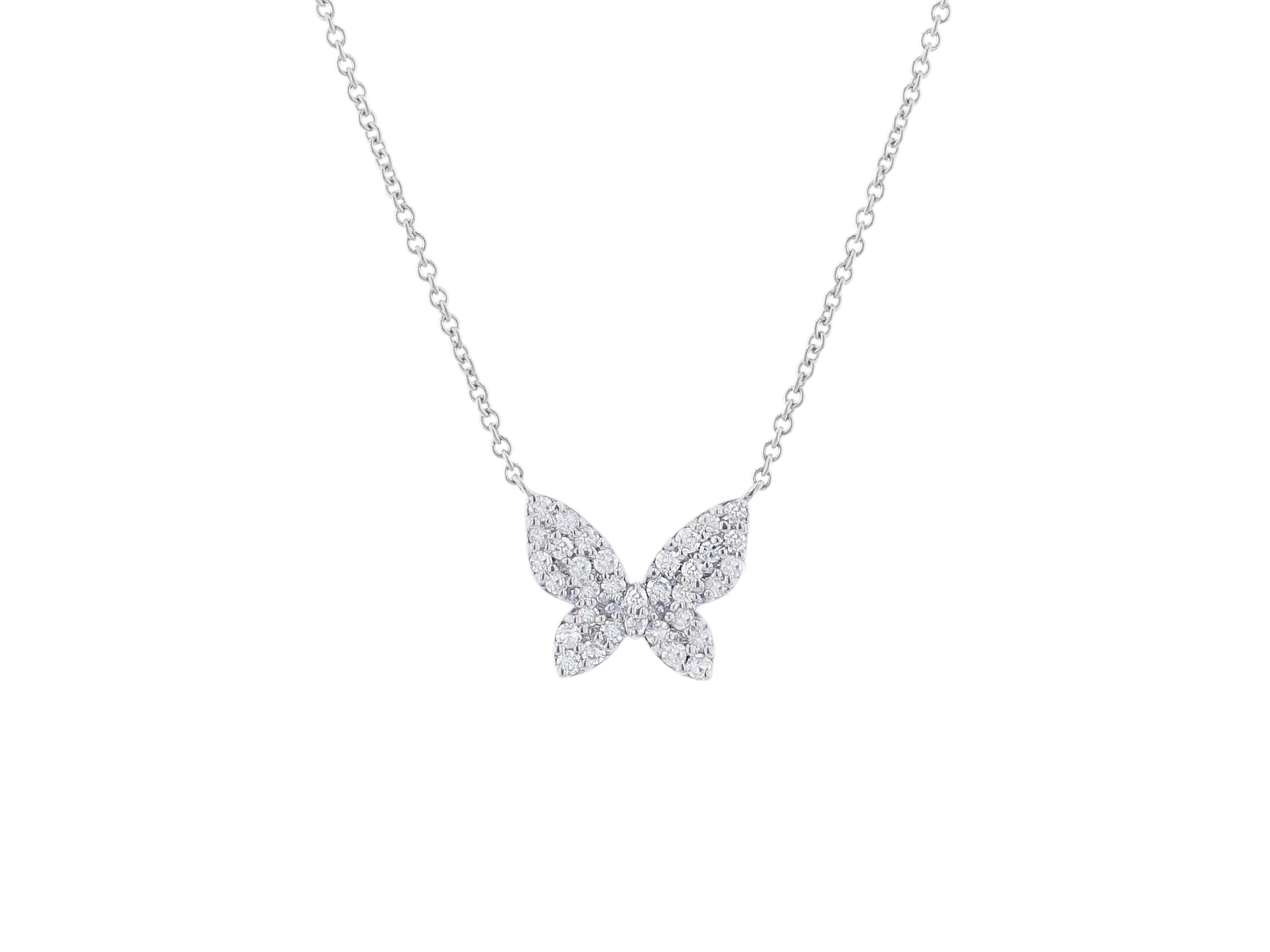 Diamond Pave Butterfly Necklace - Rachel Reid