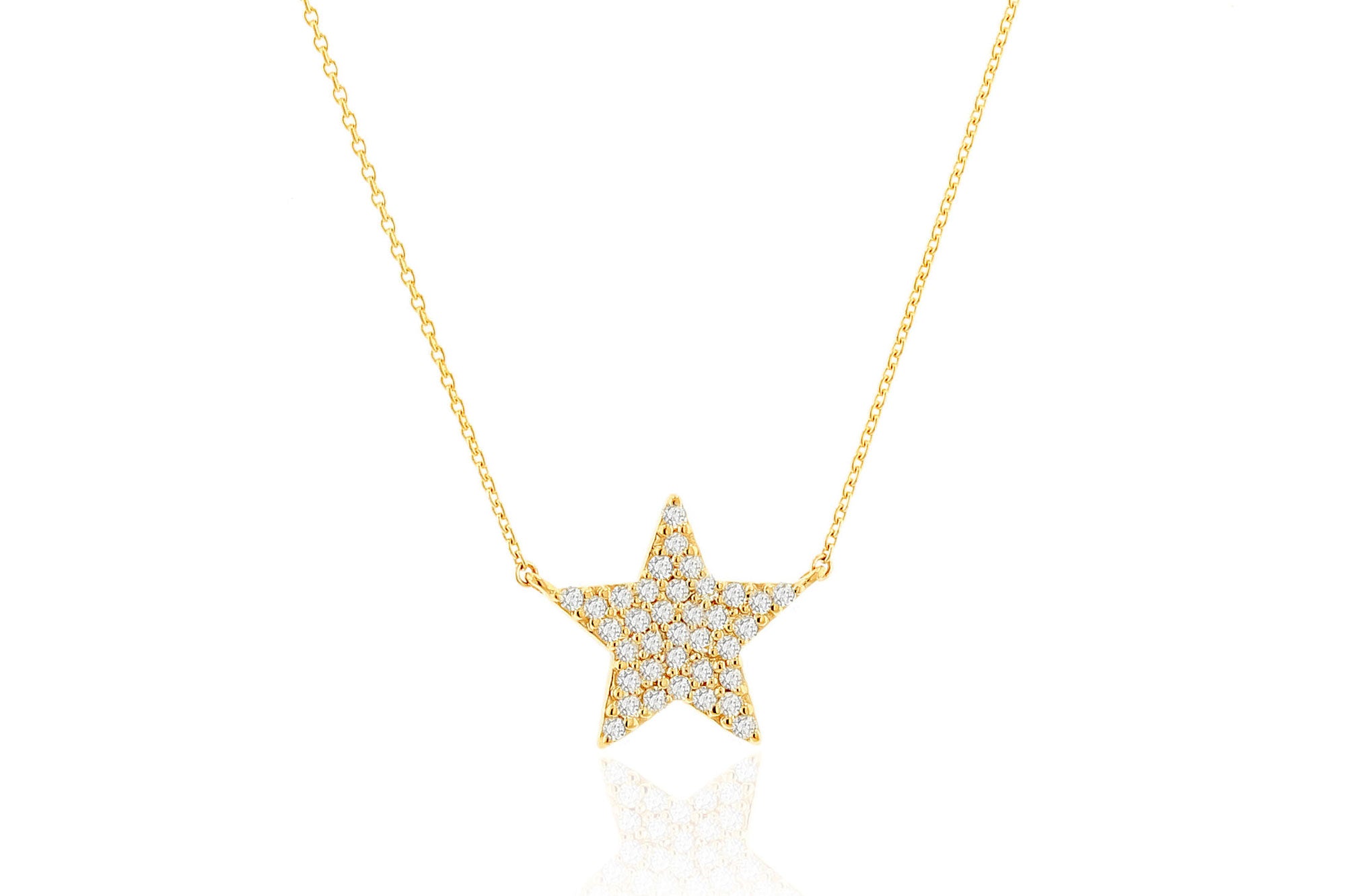 Pave Diamond Star Necklace - Rachel Reid