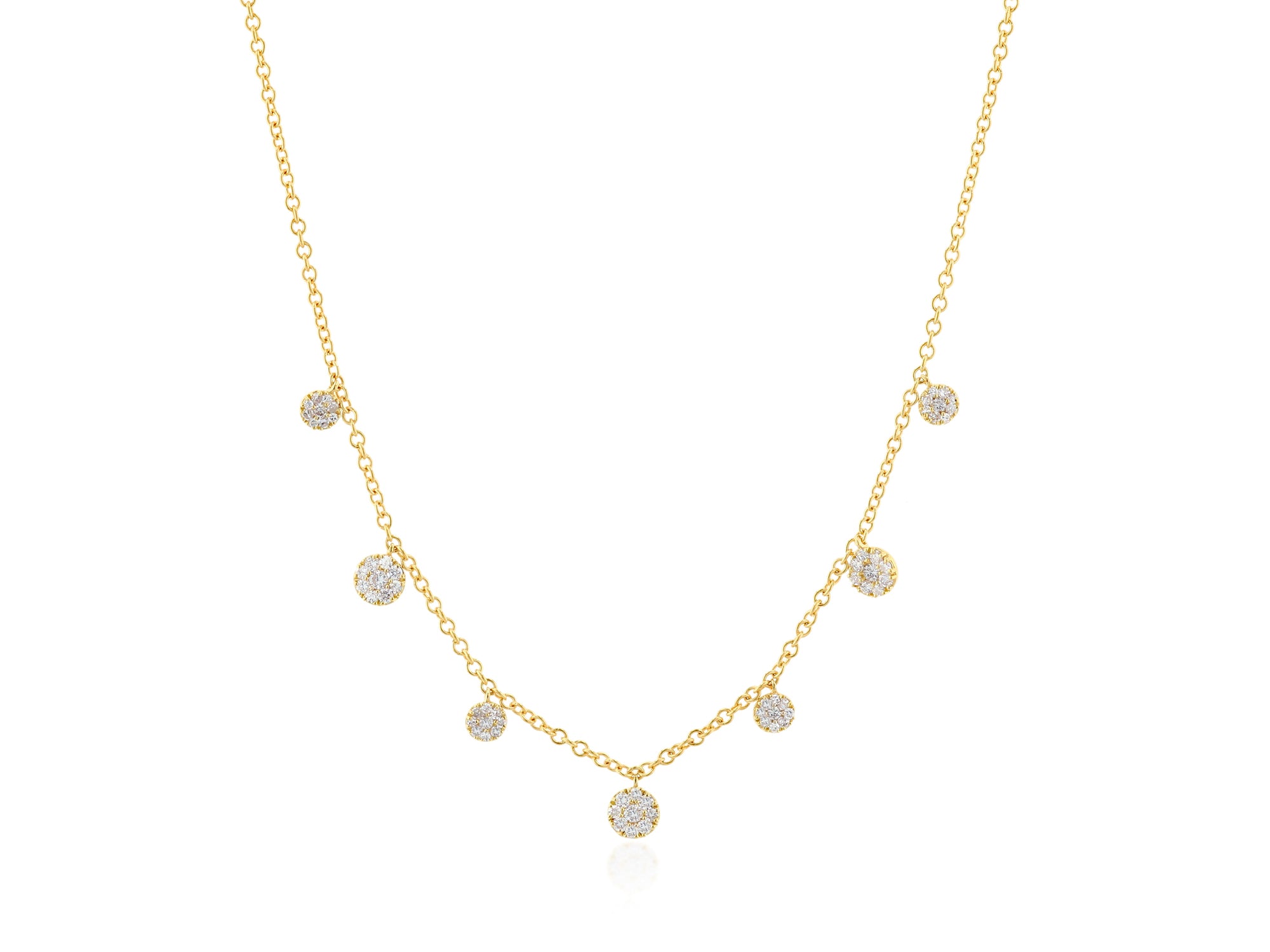 Pave Diamond Drops Necklace - Rachel Reid