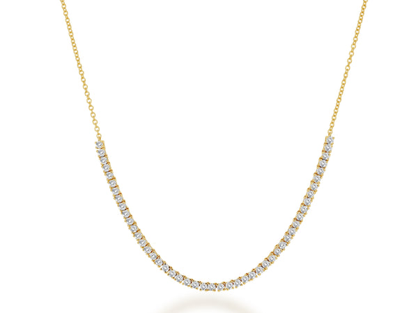 Large 51.48Ct White & Fancy Yellow Diamond 18Kt Two Tone Gold 3D Tennis  Necklace – milanojewelersny.com