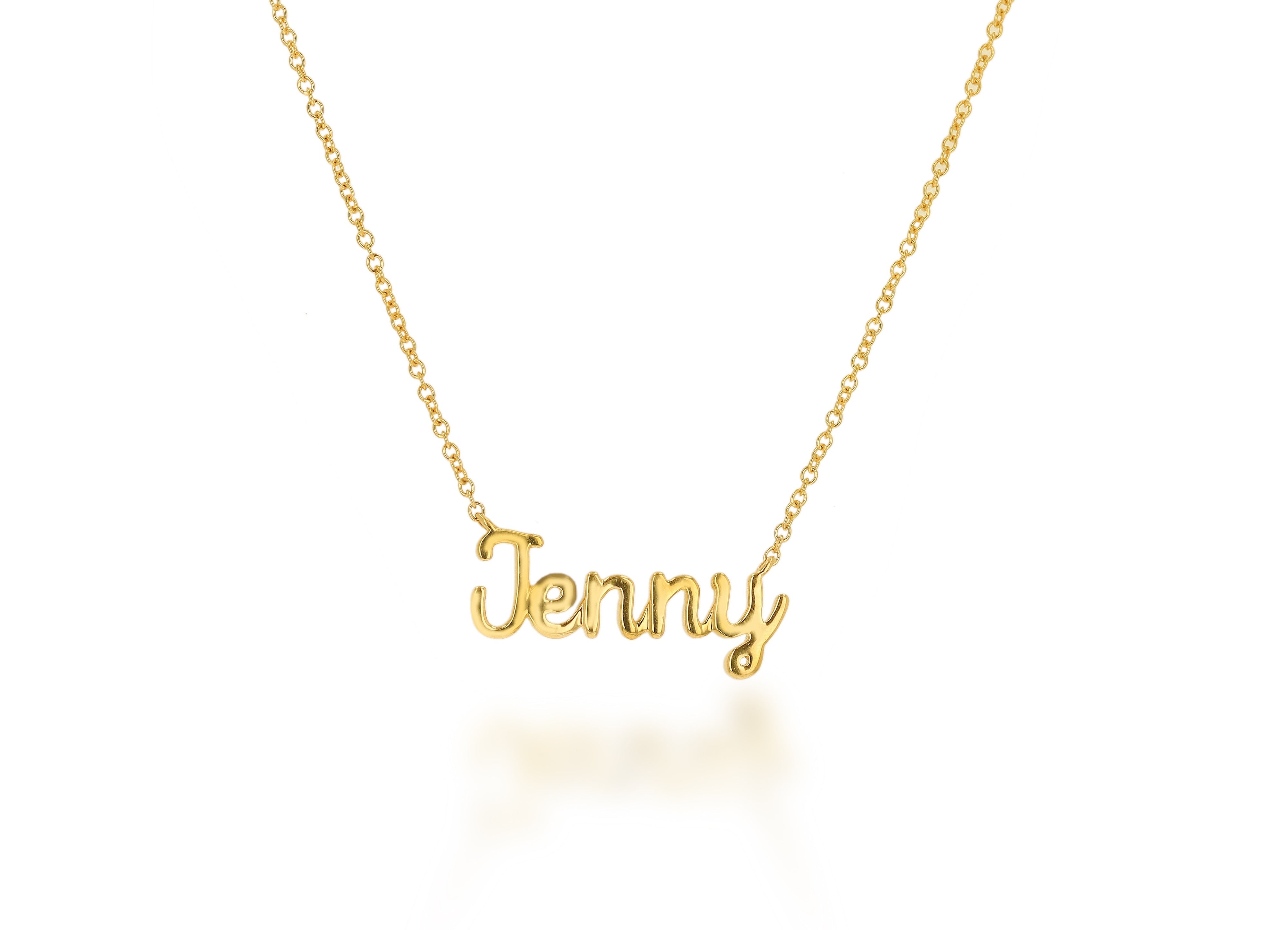 Personalized Gold Script Name Necklace